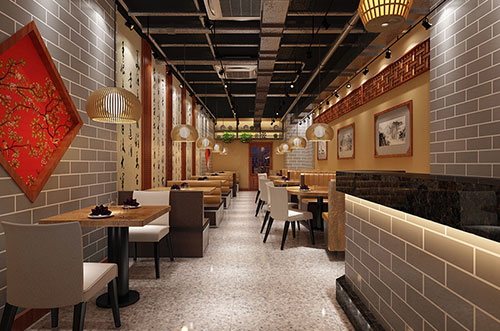 邵阳传统中式餐厅餐馆装修设计效果图
